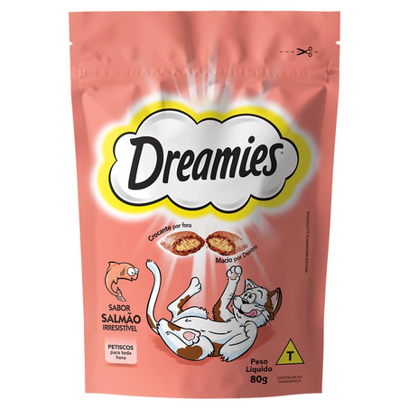 Petisco Dreamies 80g - Salmão