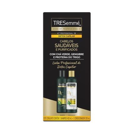 Kit Tresemmé Detox Capilar Shampoo 400ml + Condicionador 200ml