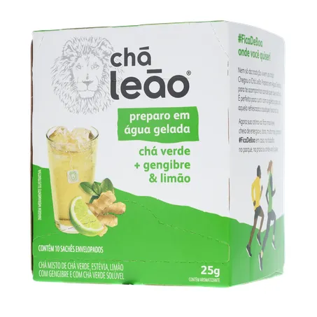 Chá Verde Leão Gengibre Limão Sachê 10UN 360-2