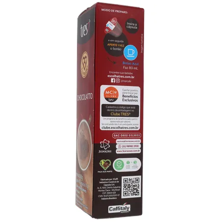 Cápsula 3 Corações Chocolate C/10 110g 360-25