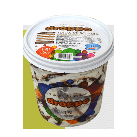 Sorvete gemelli droppo morango marrom 1,8lt*