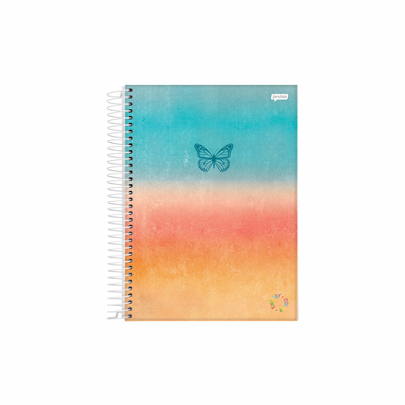 Caderno espiral jandaia univercitario capa dura 1 materia energy color 80 folhas