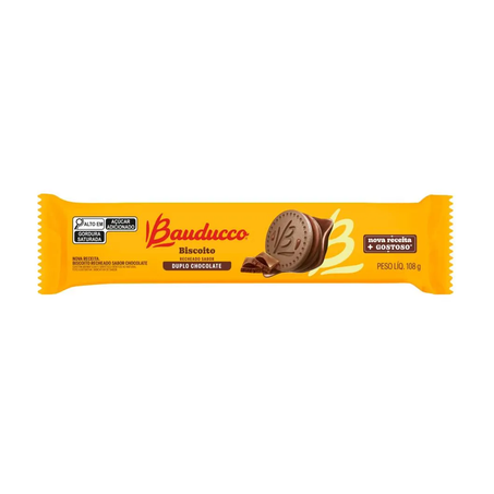 BISCOITO RECHEADO BAUDUCCO DUPLO CHOC 108G