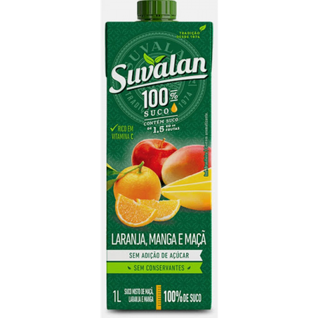 SUCO SUVALAN 100% MAÇÃ/MANGA/LARANJA ZERO 1L