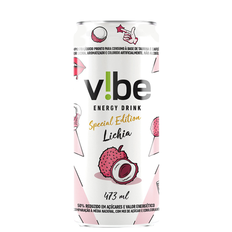 Energético Vibe Energy Drink Lichia 473ml