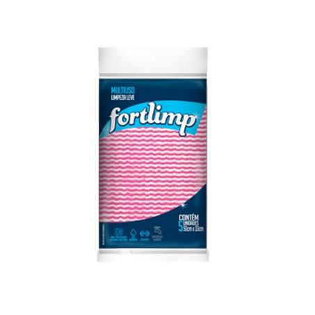 PANO LIMPEZA FORT LIMP ROSA C/5 UN