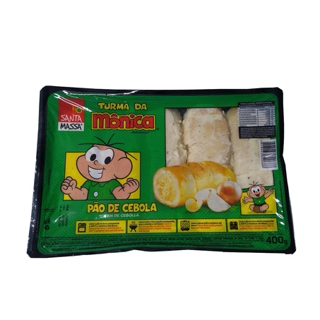 Pão santa massa 400g pão de alho turma da mônica