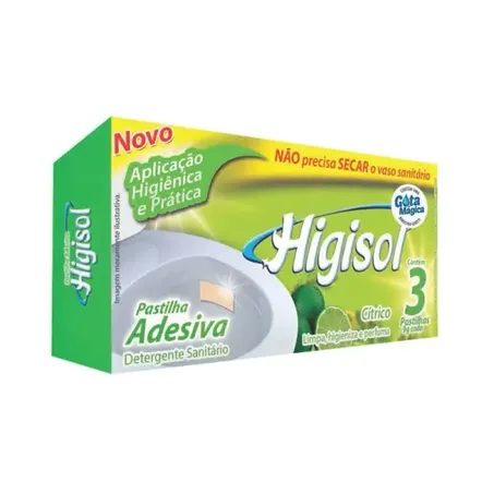 HIGISOL PASTILHA ADESIVA CITRICO C/3              