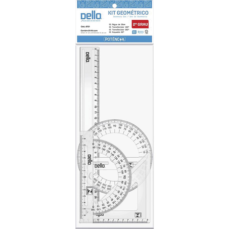 Kit Geométrico Dello Com 4 peças - 2º Grau - Ref. 8721.H.0100