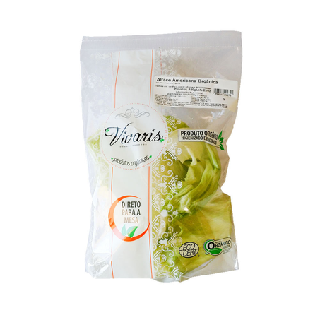 Alface Americana Orgânica Vivaris Pacote 120G