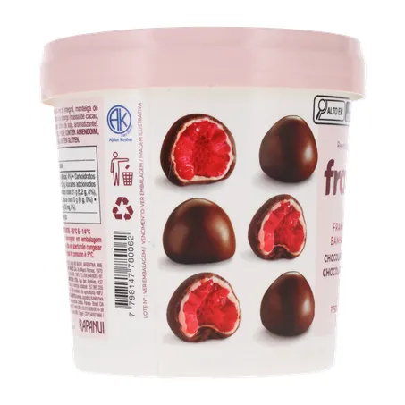 Framboesa Coberta C/Chocolate Amargo Franui Cong 150g 360-28