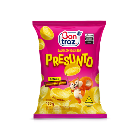 Salgadinho Bontraz Sabor Presunto Pacote 150g