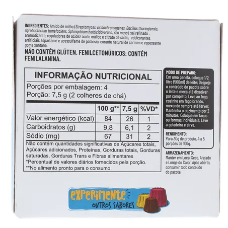 PUDIM ZERO MORANGO 30G - APTI 360-17