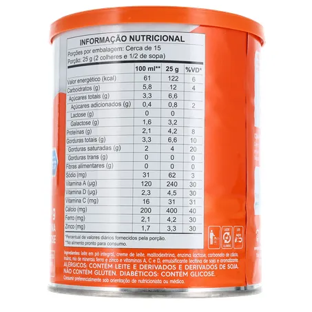 Composto lacteo piracanjuba zero 380g 360-12