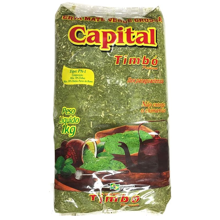 Erva mate capital verde grossa 1kg