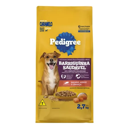 Racao Pedigree 2.7kg Racas Pequenas Salmao Arroz e Linhaca