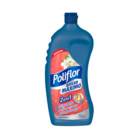 Cera poliflor 750ml máximo brilho vermelho