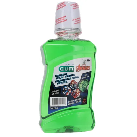 ENXAGUANTE BUCAL SUNSTAR GUM AVENGERS BUBBLE GUM 250ML 360-34
