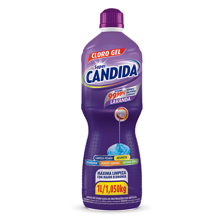 Limpador Cloro Gel Candida Lavanda 1l
