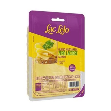 Queijo lac lelo mussarela zero lactose fatiado 150g