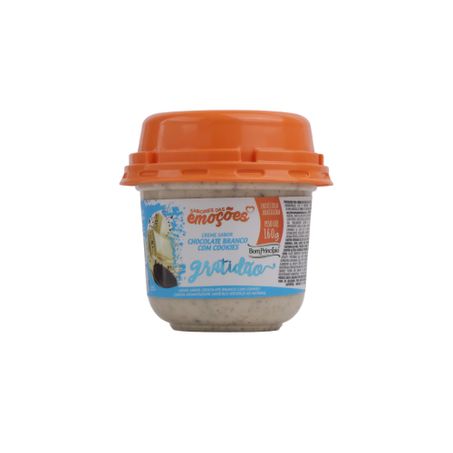 Creme Bom Princípio Sabor Chocolate Branco com Cookies  Pote 160gr 360-1