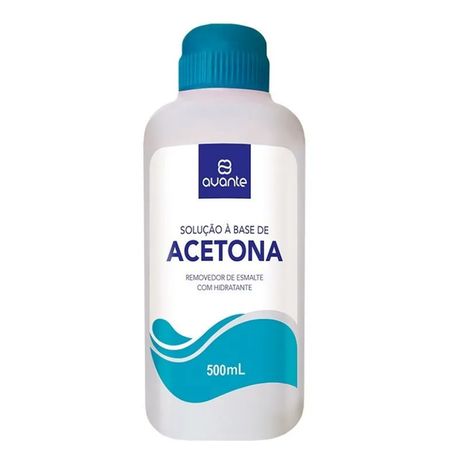 REMOVEDOR DE ESMALTE AVANTE COM ACETONA E HIDRATANTE 500ML
