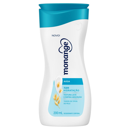 Loção Hidratante Monange 200ml - Iogurte com Aveia