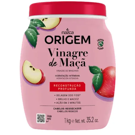 Creme Tratamento Origem Vinagre De Maçã Pote 1kg 
 