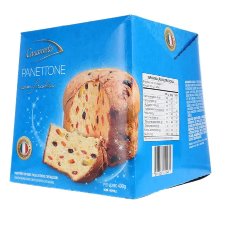 PANETTONE CASAREDO COM FRUTAS CRISTALIZADAS CAIXA 400G 360-22