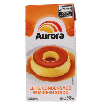 Leite cond aurora semidesn. 395g 360-1