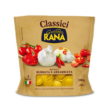 MASSA.RAVIOLI BURRATA/ARRIBBIATA RANA 250G