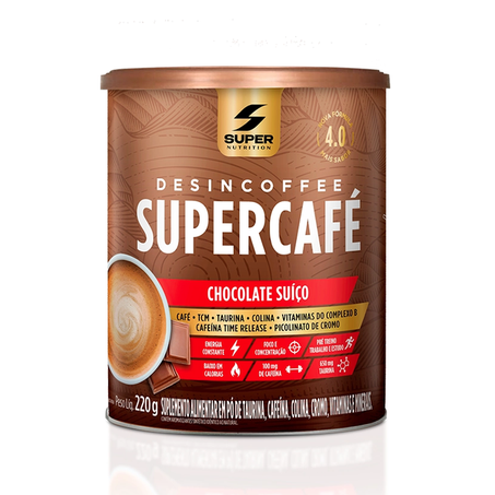 Supercafé Sabor Chocolate Suiço 220g - Desinchá