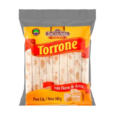 Torrone com flocos da colonia 140g