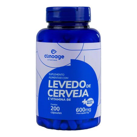 LEVEDO DE CERVEJA E VITAMINA B6 600MG 120CAPSULAS CLINOAGE