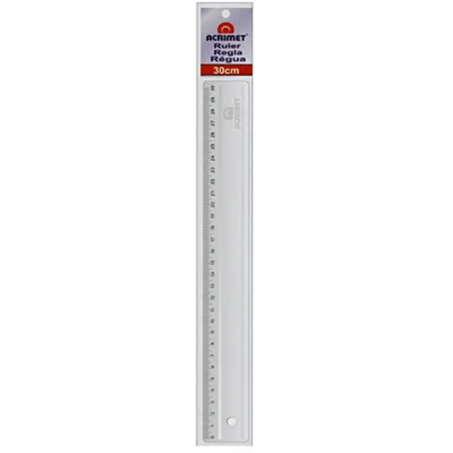 Esc regua poliestireno colorida acrimet 30cm