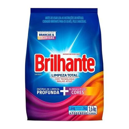 Lava Roupa Brilhante Limpeza Total 1.6kg