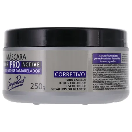 MÁSCARA CAPILAR SERGIO PARIS DESAMARELADOR PRO ACTIVE POTE 250G 360-5