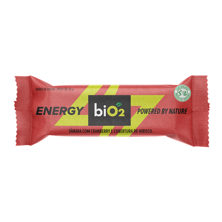 Barra de Tâmara Bio2 com Cranberry e Hibisco 42g