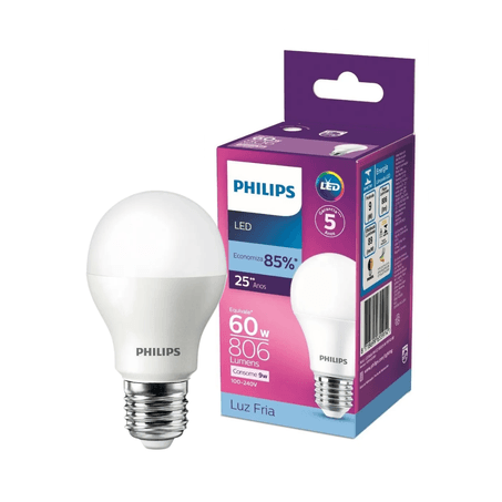 Lampada philips led bulbo fria 9w
