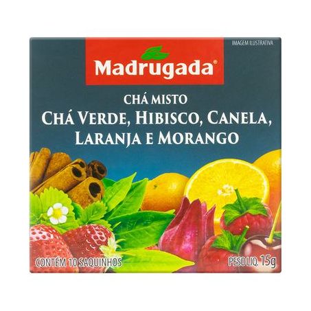 CHÁ MADRUGADA VERDE C/HIBISCO E CANELA 15G