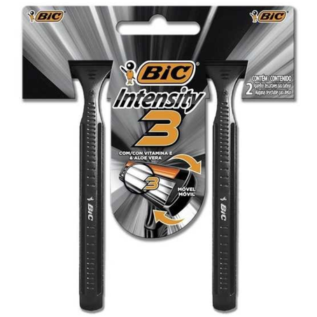 Aparlho barbear bic 2un intensity 3laminas preto