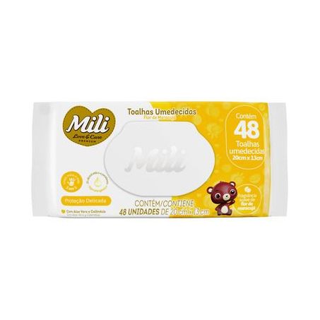 Toalha Umedecida Mili Baby Love&care Maracuja C/48un | Miller