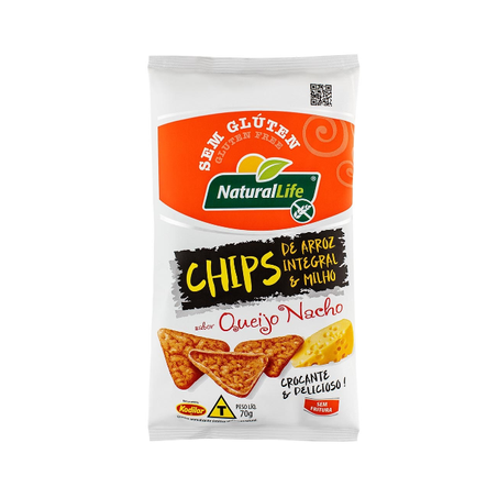 Chips Naturallife Queijo Nacho 70g