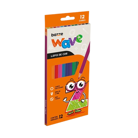 LAPIS COR BAZZE WAVE SEXTAVAD 12 CORES UN