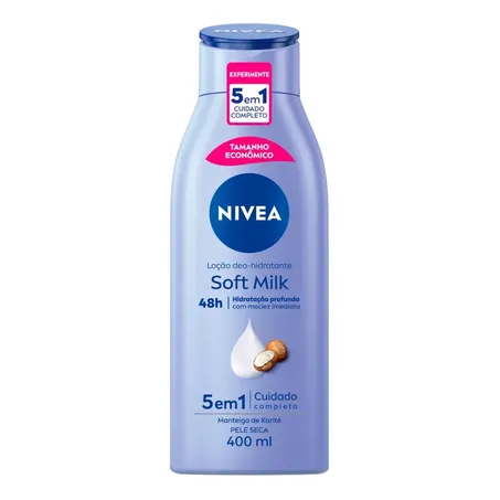 Loção Deo-Hidratante Nivea Soft Milk Frasco 400ml