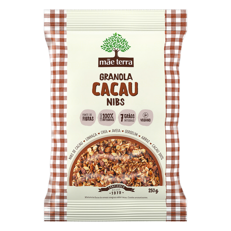GRANOLA MÃE TERRA NIBS CACAU 250G