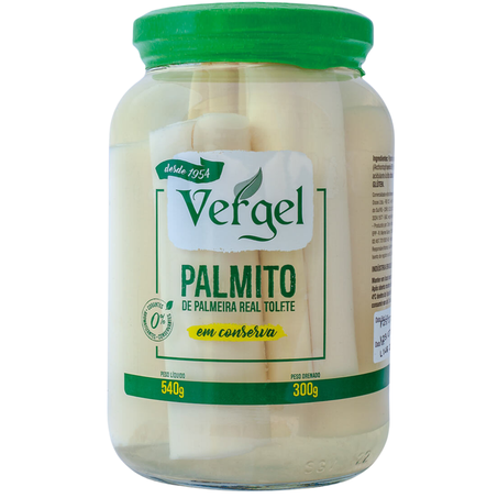 Palmito vergel 300g inteiro