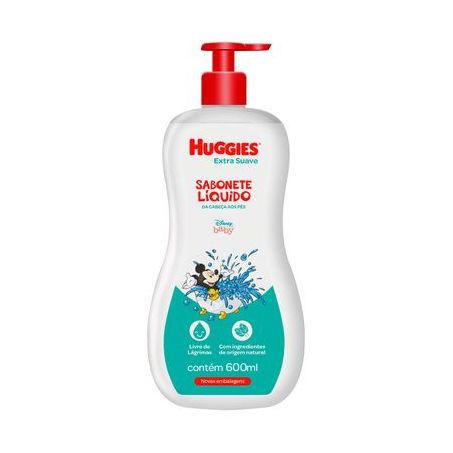 SABONETE LÍQUIDO HUGGIES EXTRA SUAVE 600ML
