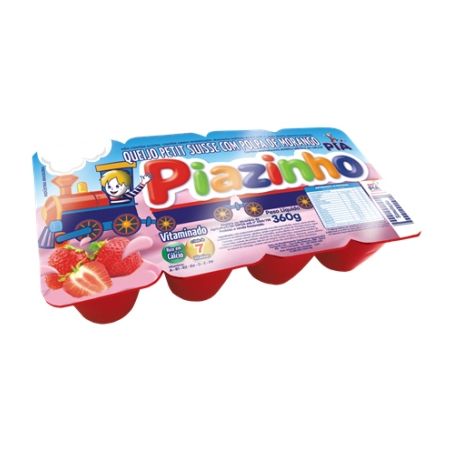PETIT SUISSE PIAZINHO 360G MORANGO