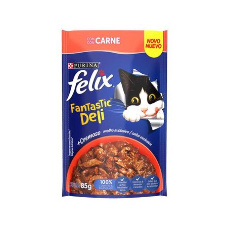 Racao felix fantastic carne 85g